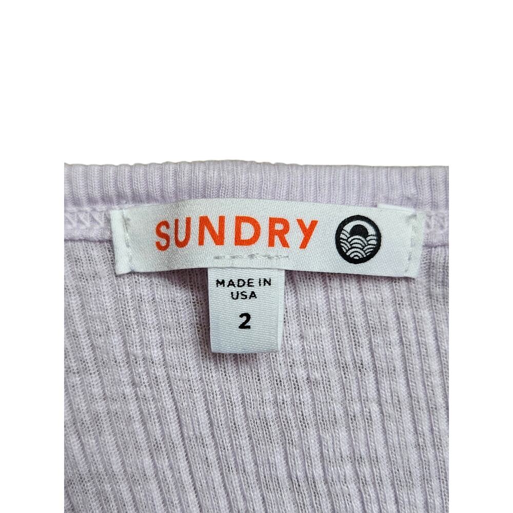 Sundry Ribbed Jersey Racerback Tank Size 2 - Picture 3 of 3